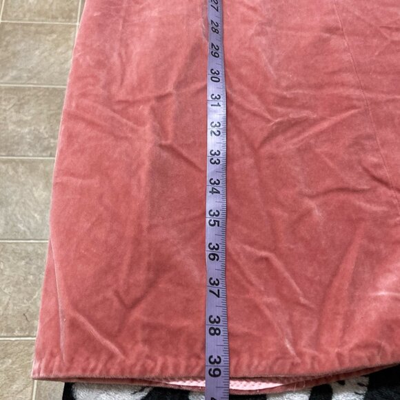 Vintage dusty rose pink long velvet maxi ankle a-line skirt ~ Boho XXS XS SMALL - Picture 4 of 9